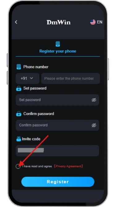  Accept the terms and conditions